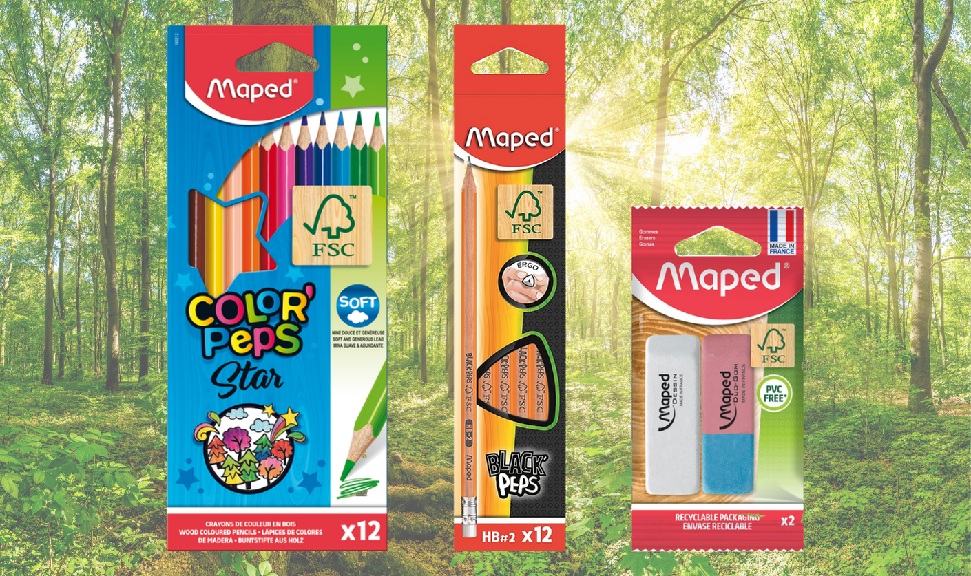 Des fournitures scolaires plus respectueuses des forêts avec Maped