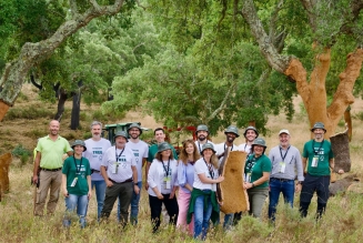 Equipes FSC au Portugal dans une forêt de chênes-lièges certifiée FSC