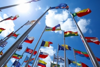 UN flags