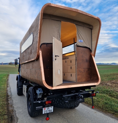 Tiny house en panneaux mycélium et bois